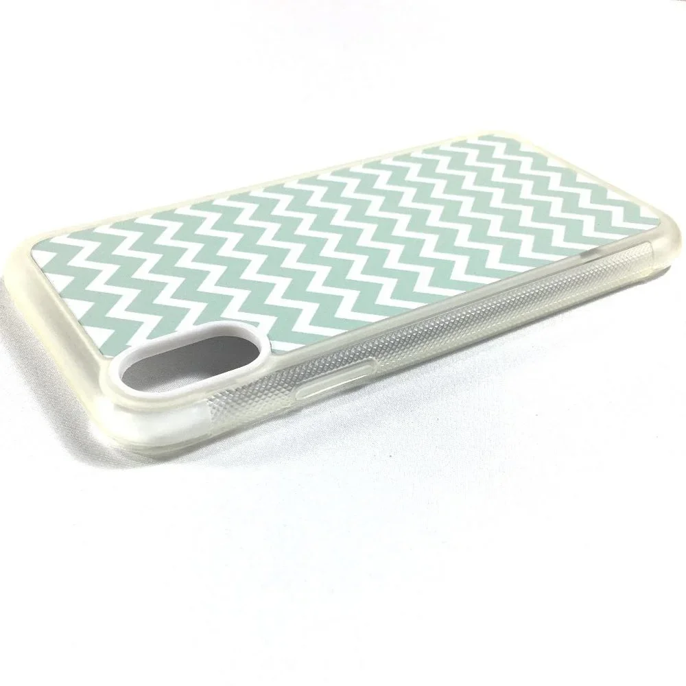 NEW iPhone 10s Xs 10 X Case Cover Green Chevron